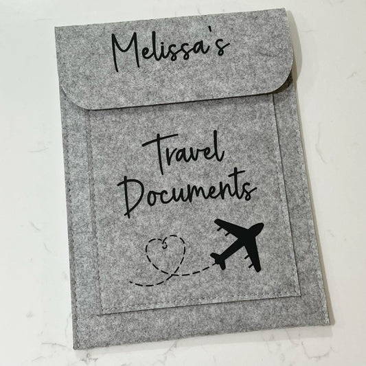 Personalised Travel Document Folder