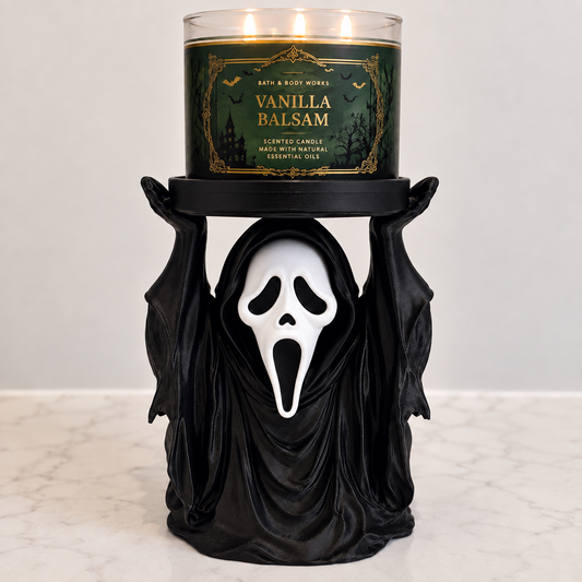 Ghostface Scream 3-wick candle holder