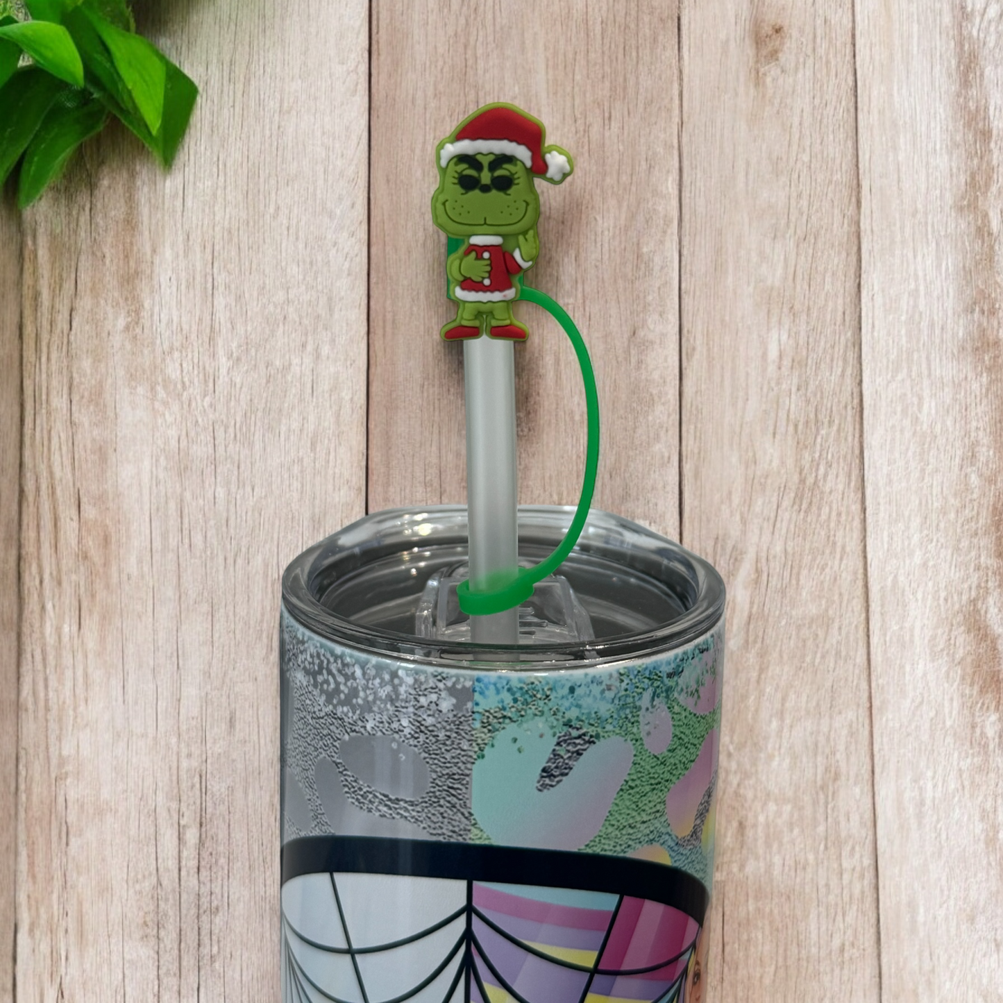 Grinch straw topper