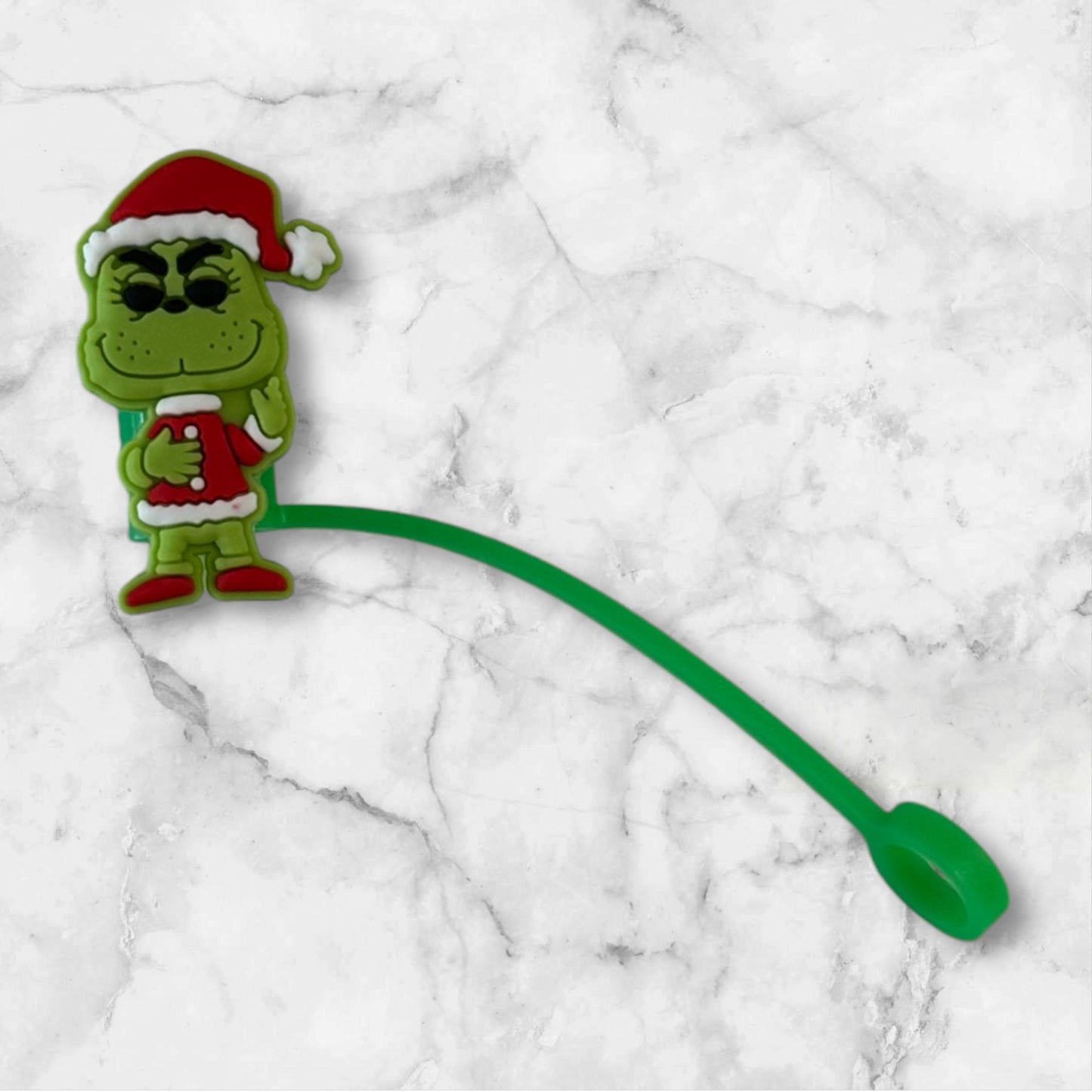 Grinch straw topper