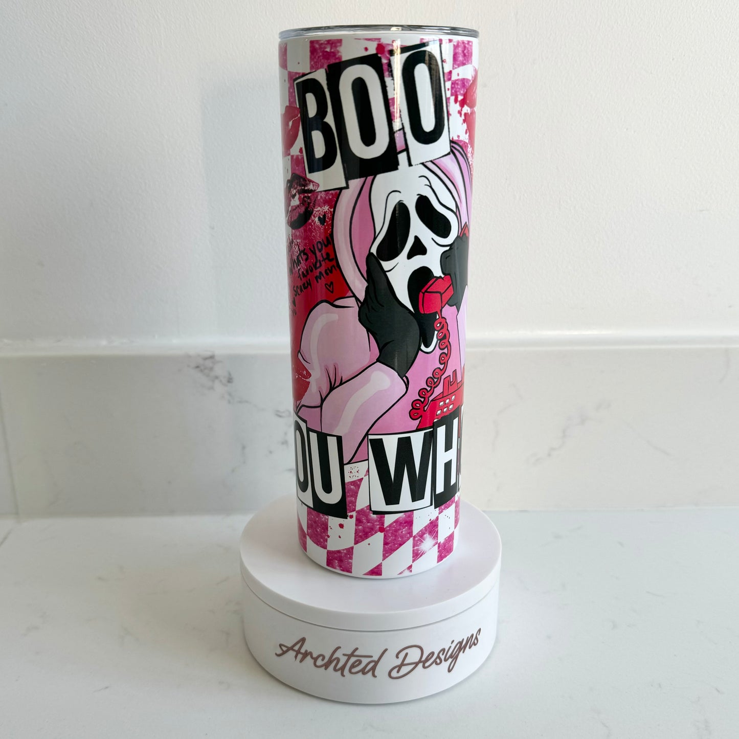 Horror Mean Girls Boo You Whore Pink Tumbler