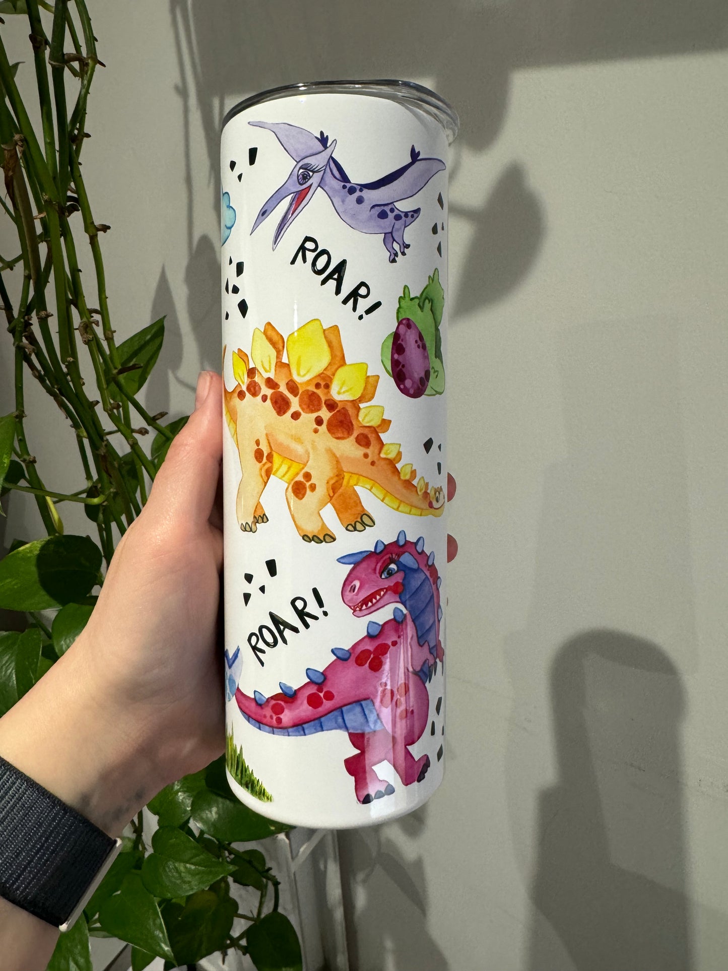 Personalised Dinosaur Tumbler