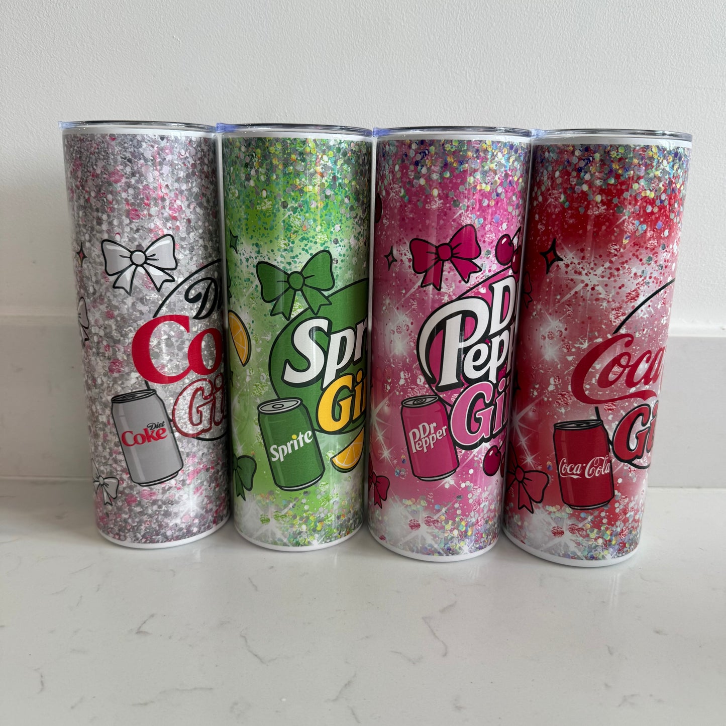 Fizzy drink inspired tumblers