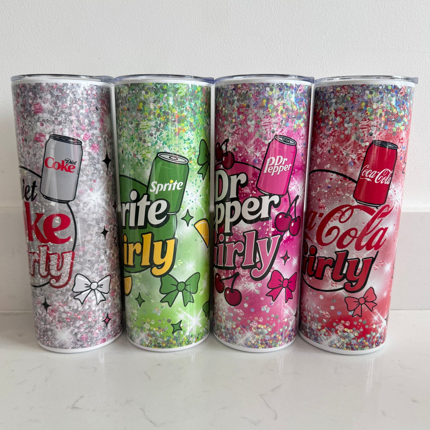 Fizzy drink inspired tumblers