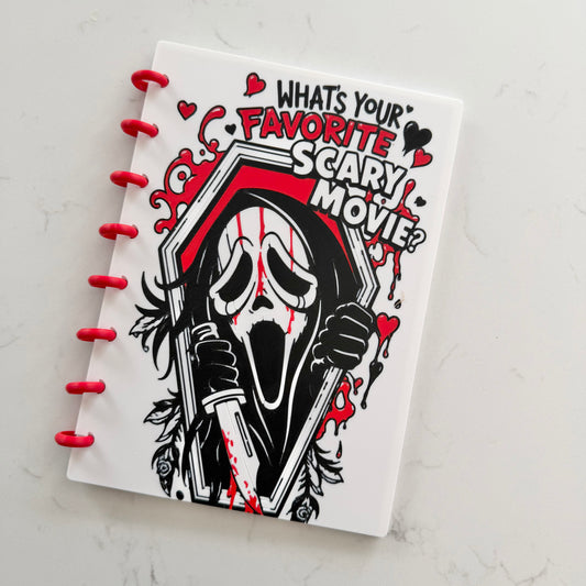 Ghostface Scream 3D Printed Notebook