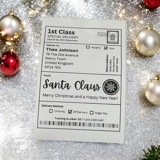 Personalised Santa Sticky Labels